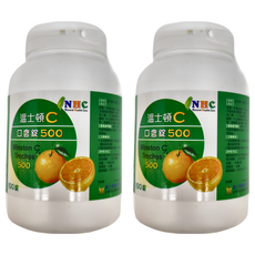 Winston 溫士頓醫藥 C口含錠 500，100錠/瓶，維生素C, 2.06g, 2瓶