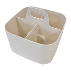 生活特工 日韓風多功能收納盒 方便攜帶可堆疊收納設計, 白色, 1個