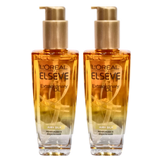 L'OREAL PARiS 巴黎萊雅 金緻護髮精油金色款, 裸感質地 清爽不黏膩 深層賦活 髮絲柔順閃耀 高濃度植萃精油 撫平毛躁 秀髮順滑如絲, 100ml, 2瓶