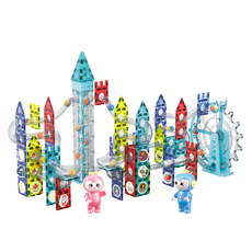 DIGE 太空競速磁力片 216片 磁力積木 益智玩具, 1盒, Mixed colors
