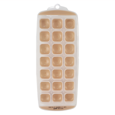 GOZENBO 御膳坊 晶瓚 立體21格冰模 29.8 x 11.7 x 2.5cm 方型 1個, 方型 粉橘色 + 透明色