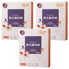 鈞媽御食堂 中寶 即食營養粥 紫玉雞肉粥 6個月以上寶寶適用 150g/3入, 紫玉雞肉, 1盒