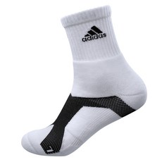 adidas 愛迪達 p3.1強化高機能中筒運動襪 mh0007-m, 白色底/黑logo, 1雙