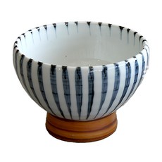 高台井 - 日本製(陶瓷) 寬14.5x高10.5cm 容量380ml, 1個, 古染十草