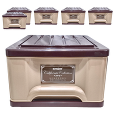 KEYWAY 聯府 抽屜整理箱, 咖啡色, 6個