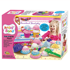 Donerland 天使沙冰淇淋遊戲組，冰淇淋主題動力沙，新型無毒黏土, 多色包, 1.55kg, 1組
