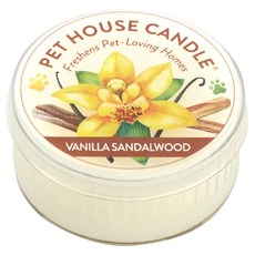 PET HOUSE 室內除臭寵物香氛蠟燭, 香草檀香, 1.5oz, 有效除臭, 無煙, 60g, 1罐