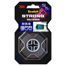 3M SCOTCH 耐熱用超強力雙面膠帶 1.5m x 12mm, V1206N, 1個