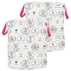 收納王妃 迪士尼收納系列 公主系列 收納筒 圓中款 直徑35 x 47cm, 簡約公主, 2個