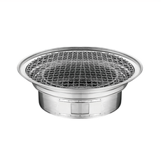 點秋香 明洞燒烤爐-不鏽鋼款 燒、烤、煎一爐搞定 鋁合金烤盤 一體成型耐久不變形 烤盤上凸弧形及外圈滴油孔設計 適用於室內及戶外使用, 34.3 x 34.3 x 11.2cm, 1個