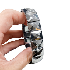 日本正品 鈦赫茲手排 手珠 項鍊 切角鈦赫茲手排 14mm, 1條