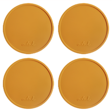 ade.l 圓形矽膠杯墊 芥末黃色, 4個, 99mm