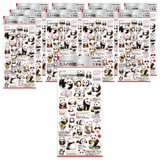 KAMIO JAPAN Camio Seal 熊貓生態貼紙套裝 10張入, 熊貓生態, 1組