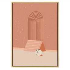 Boluo 菠蘿選畫所 幾何線條與球掛畫, 59.4 x 42cm, 木色