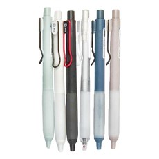 TEMPO 節奏牌 雙珠速乾自動中性筆 Set GL-250 規格:0.5mm, 黑桿 + 白桿 + 透明桿 + 墨藍桿 + 淡綠桿 + 紫色桿, 1組