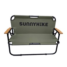 SUnnYHIKE 山客 黑化鋁管雙人椅, 綠色, 1個