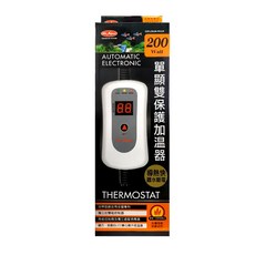MR.AQUA 水族先生單顯雙保護加溫器200W 魚缸恆溫加熱棒 智能控溫 LED顯示, 1個