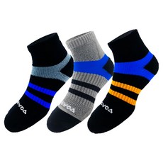 woawoa 能量激發登山襪-中筒-L 吸濕排汗 減震耐磨 1入 Black Gray Multicolor stripes, L(25~25cm), Black, Gray, Multicolor stripes