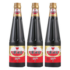 味全 極品醬油露，非基因改造脫脂黃豆片，濃郁口感, 750ml, 3瓶
