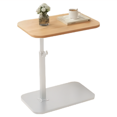 上手家居 升降邊桌 40 x 30 x 45~80cm 原木色 - 床邊桌/沙發邊桌/懶人桌