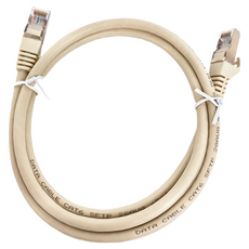 Cable CAT.6 SFTP高速網路線 多重強化抗干擾 鋁箔麥拉+高密度編織屏蔽, 白色, 1m, 1條