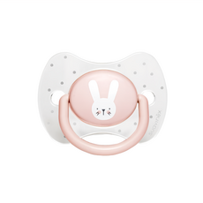 suavinex 蘇維妮 Hygge 優質矽膠一字型奶嘴, 12個月以上, Rabbit Pink, 1個