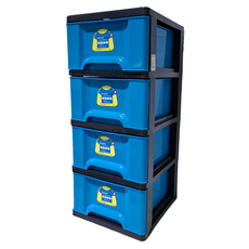 KEYWAY 聯府 亮彩四層櫃 VK40-1 935 x 460 x 400mm 108L, 藍色, 1個