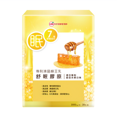 UDR 凍晶蜂王乳 舒眠膠原, 含GABA+芝麻素 600mg, 蜂王乳+女王蜂子 600mg, 大豆異黃酮 300mg, 膠原蛋白 54000mg, 3g, 30包, 1盒