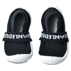 膠底學步鞋，室內外都合適，柔軟好開心, 12.5cm, 帥氣黑