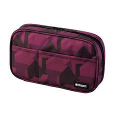 LIHIT LAB 鉛筆盒 迷彩 (a7551-133) 時尚文具收納, 栗色, 1入