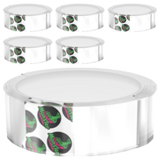 MONSTER HOOK 高黏度多功能矽膠雙面膠帶, 可隱藏延長線, 2mm厚度, 撕除時乾淨無痕, 透明, 6捲