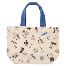 FRIENDSHILL 便當袋/手提包 可愛印花手提午餐袋 便攜保溫袋, 30 x 20 x 10cm, B6 米白色, 1個