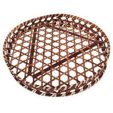 Hesii 竹編大圓盤，咖啡色, 33 x 5cm, 1個