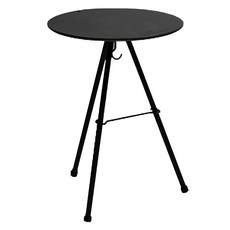 日月鉄工所 藍月【圓桌低款】黑色 露營輕便圓桌, 1入