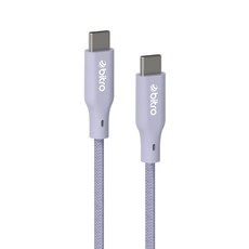 bitro USB-C-USB-C 柔韌編織傳輸快充線, 1.2m, 冰河紫, 1條