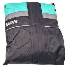 MotoC M203加強安全反光運動風雨衣 湖綠 3XL, 1入