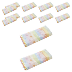 SHING LONG TEXTILE 台灣興隆毛巾 彩虹熊美棉紗毛巾2件組, 混和顏色, 6組