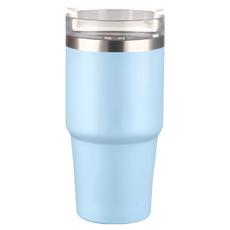 保溫冰霸杯 304不鏽鋼汽車杯 天空藍, 900ml, 1個