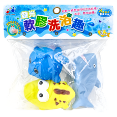 love color 樂彩森林 發光軟膠洗澡玩具套裝，三入，3歲以上適用, 鯨鯊, 1組