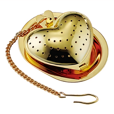 SALUS 佐藤金屬 懸掛式濾茶器 貝殼 57 x 45 x 20mm, 古典金, 1個