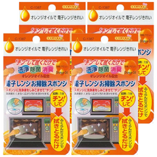 FCC 不動化學 橘子油微波爐清潔海綿 含海綿和清潔液 橘油萃取 清潔/除菌/消臭, 不適用, 4組