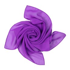 奧福打擊 音樂教具 舞蹈雪紡律動紗巾 方巾絲巾 45cm 深紫色 (1條)