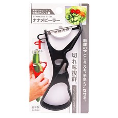 K 中央製作所 日本製斜削皮刀 不鏽鋼刀 易握斜型設計, 顏色隨機, 1支