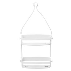 UMBRA Flex吊掛式浴室雙層瀝水置物架/收納架/瓶罐置物架, 1個, 雲朵白