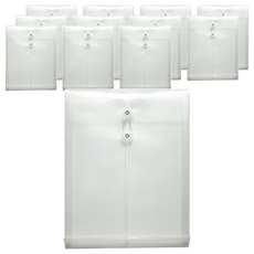 A4 直式縄扣公文袋 Set 12個, 33 x 25cm, 白色