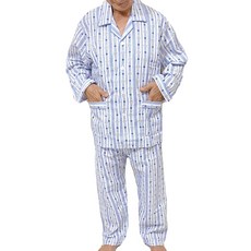 全加誼 MIT秋冬全開扣男中厚棉居家睡衣套裝(有領)舒適保暖