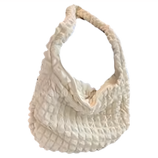 SCHÖN 雲朵包 手提/單肩/斜挎包, 大, 白色, 1個