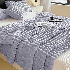 抗靜電雙面兔絨毛雙人毯被