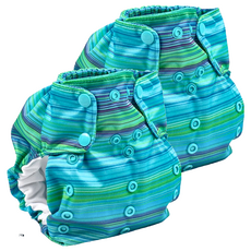 Smart Bottoms 防水尿布兜 成長型 (4.5 - 16公斤) 100% PUL防水層聚酯, Reef, 2件