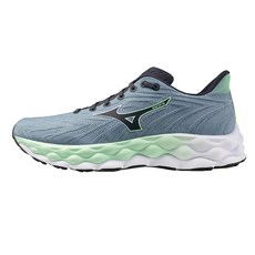 Mizuno 美津濃 SKY 慢跑運動鞋 J1GC240251 男女通用 灰色/綠色, 27cm, 灰色 + 綠色